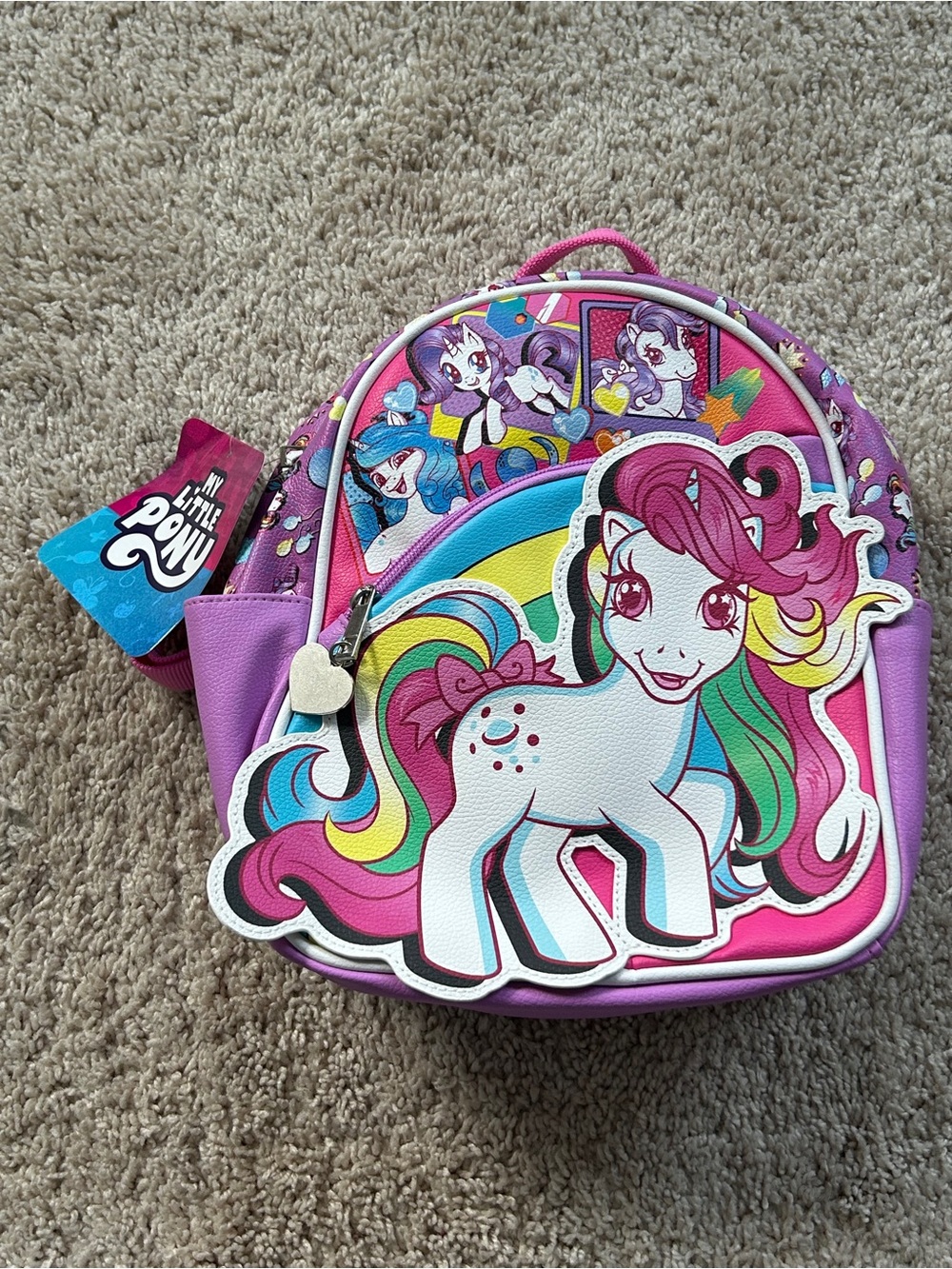 My Little Pony Pink Purple Rainbow Pony Kids Backpack